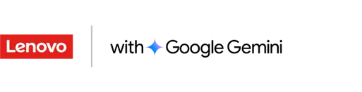 Lenovo 標誌在 Google Gemini 標誌旁邊